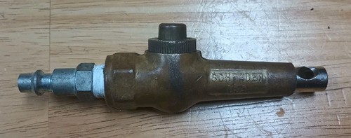 Vintage Schrader Brass Blow Nozzle with Male Fitting