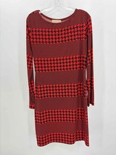 Pre-Owned MICHAEL Michael Kors Orange Size XL Knee Length Long Sleeve Dress