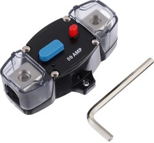 80A 12-48 Volt DC Self Recovery Circuit Breaker with Manual Reset Button for Aut