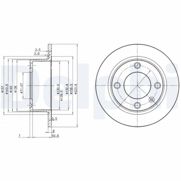 2X Delphi Bremsscheibe BG2691 FüR CitroËN Xantia Break 16V Turbo HDI 109 12V 24V-image