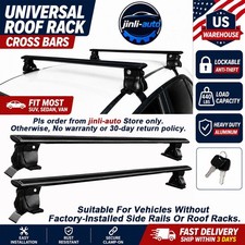 Barras transversales universales para portaequipajes de techo de aluminio con riel superior bloqueable negro