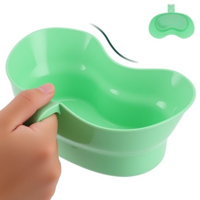 Emesis Basin with Wide Mouth & Handle - Bed Mouthwash As picture show, Green 