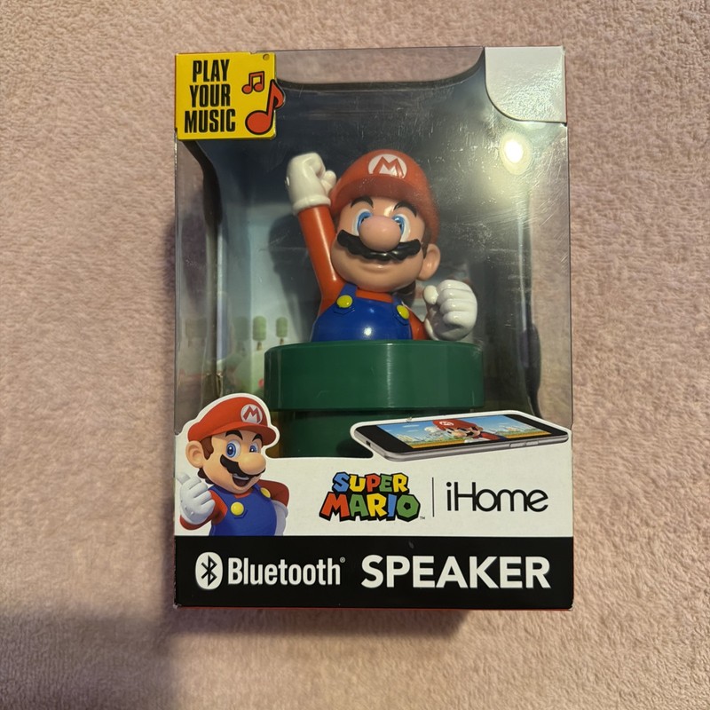 Super Mario iHome Bluetooth Speaker Rechargeable Battery New In Box