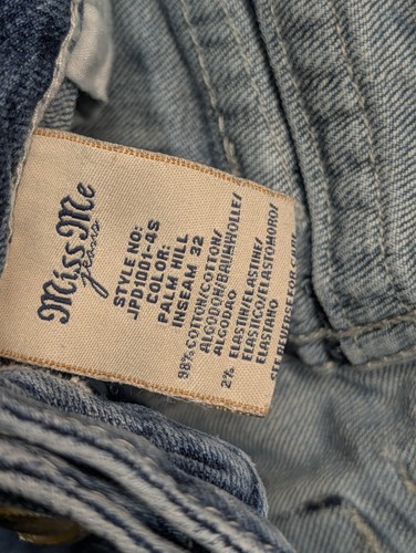 Miss Me Women Jeans Size 28 Blue Denim Distressed Bootcut Dark Wash JPD1001 - Picture 4 of 10