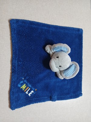 Cutie Pie Baby Lovey Blue Elephant You Make Me Smile