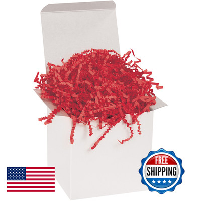 Box Usa Usa Red Crinkle Paper Filler 10Lb - Shredded Paper For Basket Stuffing