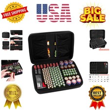 Battery Organizer Storage Case, Battery Vault Carrying Container Bag Holder -...