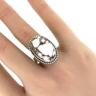 Native American Vintage Wild Horse Turquoise, Sterling Silver Ring Sz. 8