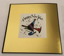 Marcel Schurman- New Year's- Hat, Horn, & Streamers- Foil- 5X5