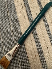 M. Grumbacher  N.Y. 6142 Aquarelle 1" Wide Flat Watercolor Paint Wash Brush