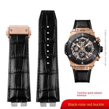 27mm Leather Watch Band Strap For Hublot Big Bang 411 Bracelet