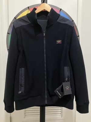 Paul & Shark Men's Yachting Reversible Wool Jacket Blue Removable Sleeves Sz. M