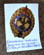 Seltenes Abzeichen "Verdienter Bergmann der UdSSR" 2. Form 1970/80er Jahre