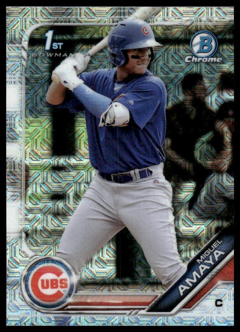 2019 Bowman #BCP-35 Miguel Amaya Chrome Prospects Mojo Refractors