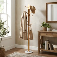 12 Hooks Coat Stand Coat Hat Jacket Umbrella Floor Standing Rack Clothes Hanger