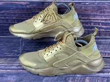 Nike Air Huarache Run Ultra Men’s Khaki Running Shoes 833147-222 size 8.5 GOLD