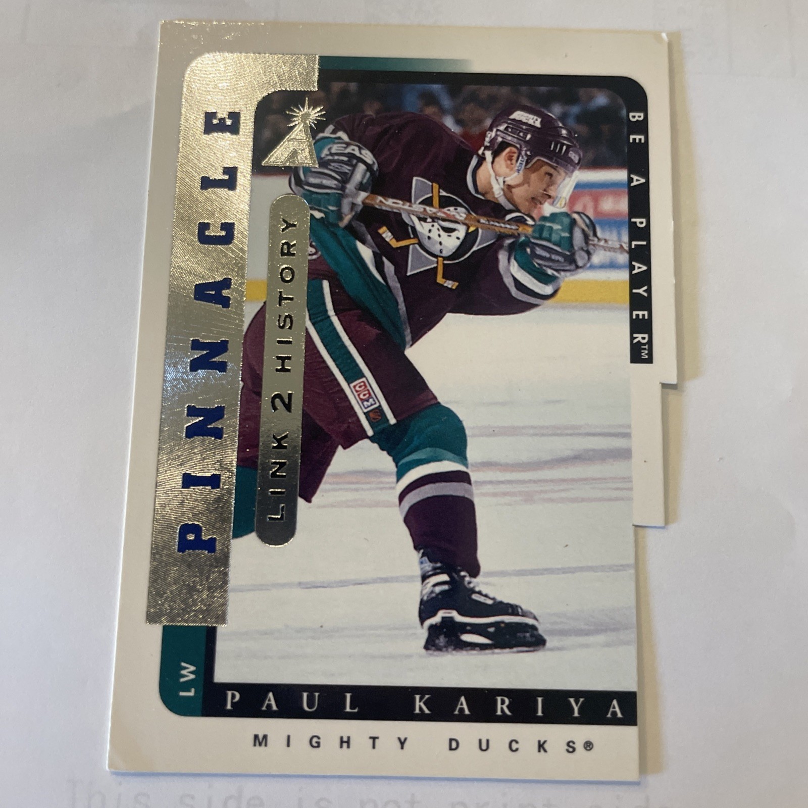 1996-97 Pinnacle Be A Player - Link 2 History Paul Kariya #LTH-6B