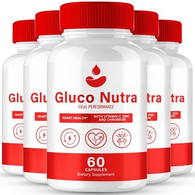 Gluco Nutra Blood Sugar Support Metabolic Health Supplem - 300 Capsules (5 Pack)