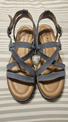 Lucky Brand Women's  Bluestone Ticey Ankle Strap Wedge Sandal 8.5