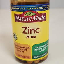 Nature Made Zinc 30 mg 100 Tabs Exp 06/2028 SEALED Immune System Support