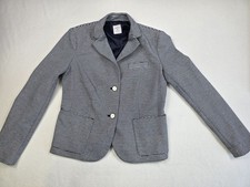 Gap The Academy Blazer Knit Size 8 Navy White Striped