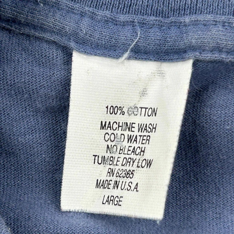 Unbranded Single Stitch T-Shirt - Large Blue Cotton - Image 3 of 4