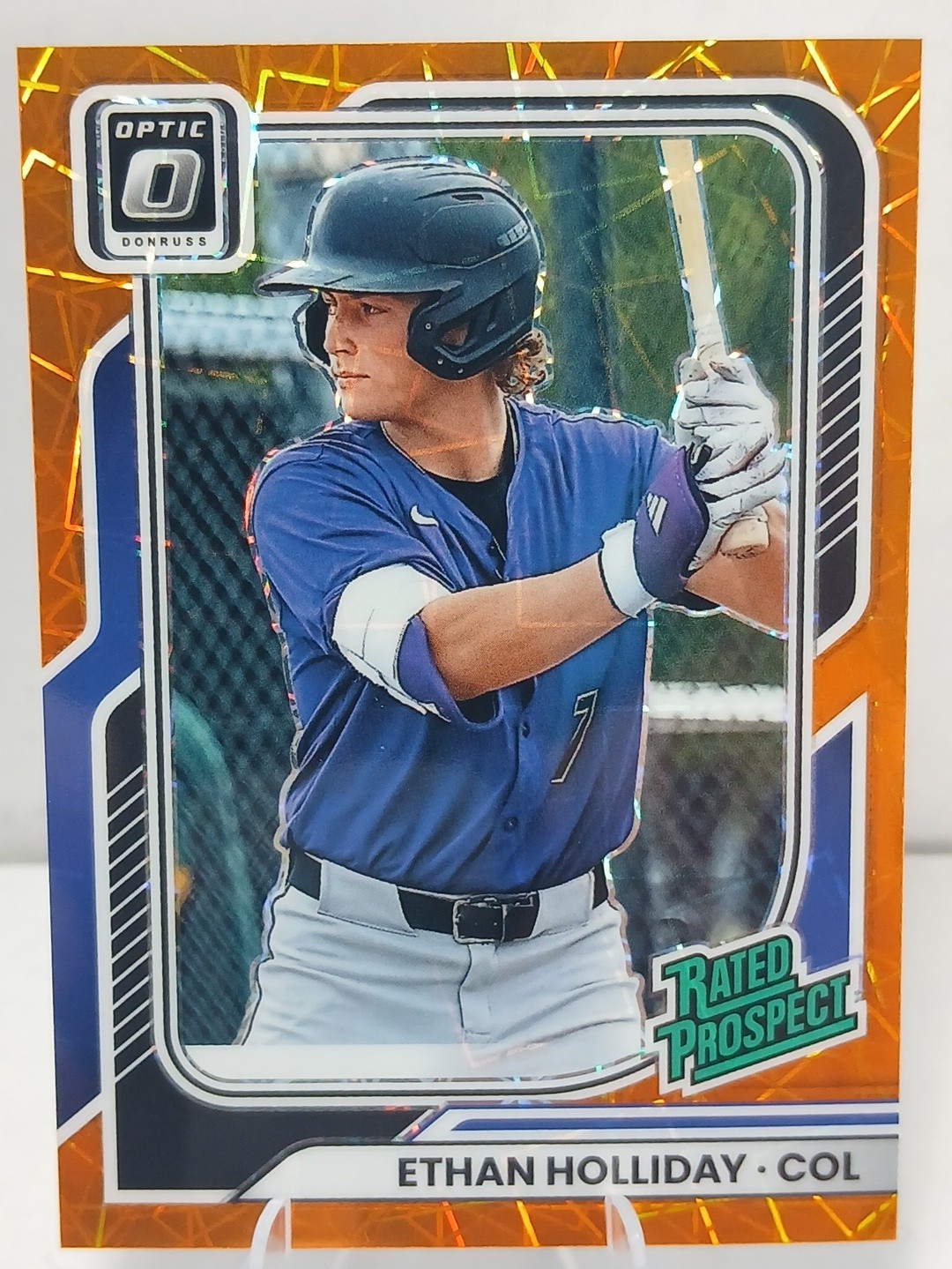 2026 Panini Donruss - Optic Rated Prospects Ethan Holliday #159 Orange Velocity