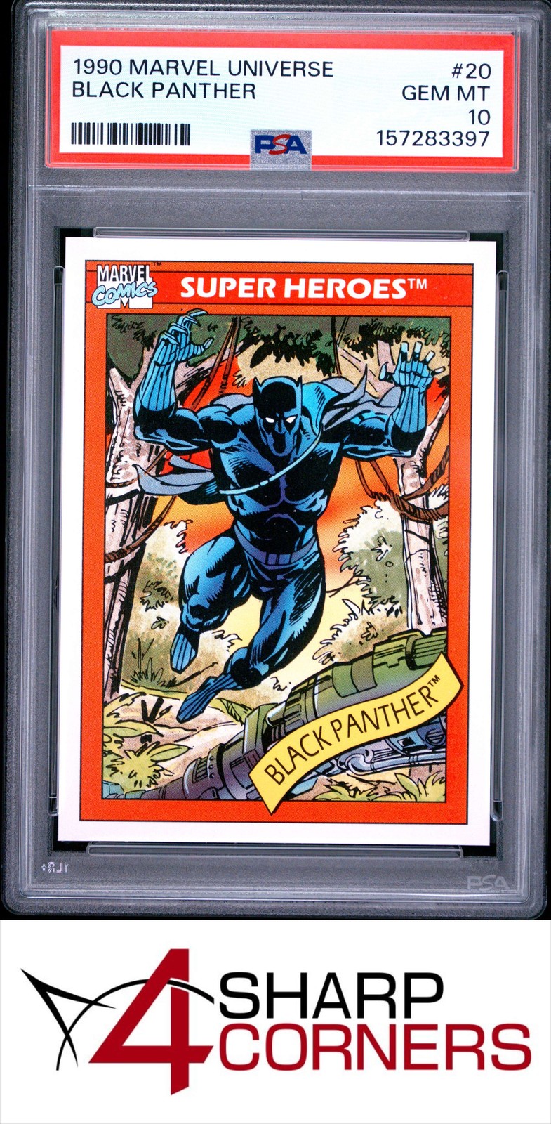 1990 MARVEL UNIVERSE #20 BLACK PANTHER PSA 10
