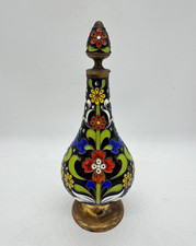 Beau flacon de parfum russe URSS soviétique émaillé et argent doré sterling 916