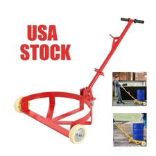 US Stock 55 Gallon Drum Dolly 1200lbs Heavy Duty Dolly Barry Cart Sturdy Wheels