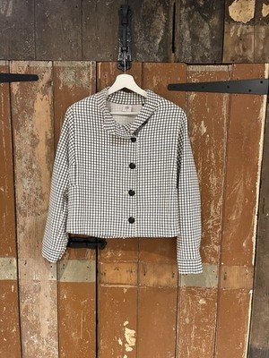 Cabi schwarz-weiße Karojacke mit Fensterscheibe Damen Größe XS