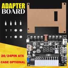 20/24Pin ATX Power Supply Breakout Board Adjustable Voltage Module / Case USA