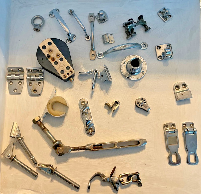 Lot of Used Miscellaneous Marine and Boat Hardware