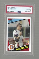 1984 Topps John Elway Rookie PSA8