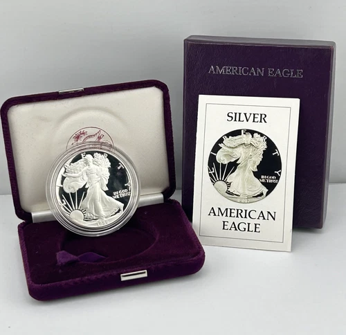 1986-S American Silver Eagle 1 oz Fine Bullion Proof Coin Set w/ Box & COA