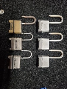 MASTER LOCK  Combination Padlock Lot 6x Nice Padlocks 174/176SSD (LS6)