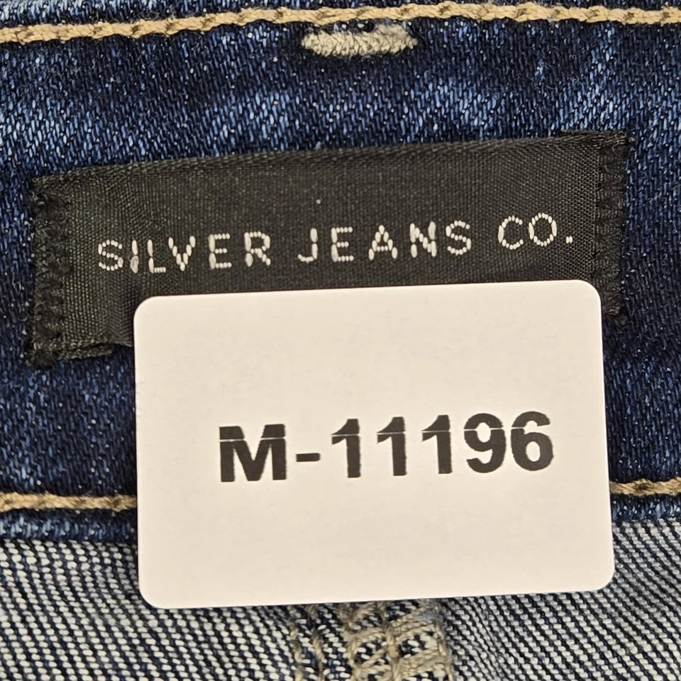 Pantalones Cortos Mujer Silver Jeans Co. 20 Azul Denim Bermudas Suki Botón Foto 2 de 4