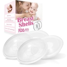 Breast Shells Milk Saver for Breastfeeding, 4 Pack BPA Free Breast Shield Nur...