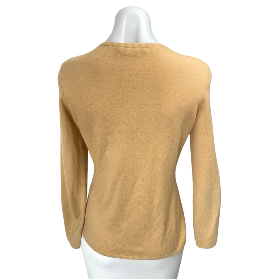 Cárdigan suéter Classiques Entier 100 % cachemir tostado con botones manga larga XS Foto 2 de 4