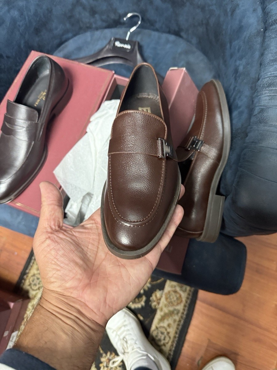 Bruno Magli Trieste Brown Leather Dress Loafers Shoes Size 8  display picture 2