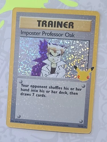 Pokemon 73/102, Imposter Professor Oak, Celebrations, Holo, Rare, NM