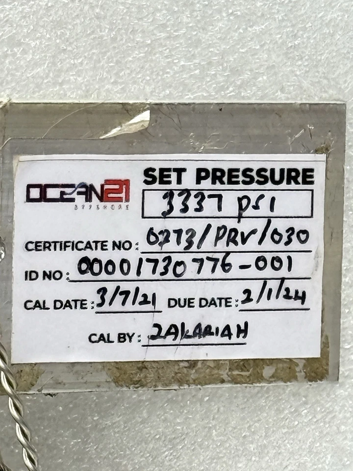 NUEVO SWAGELOK PRVB8M-02-3-NN VÁLVULA DE ALIVIO DE SEGURIDAD PROPORCIONAL 1" BSP Foto 3 de 4