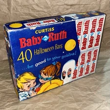 Curtiss Baby Ruth 1960 VINTAGE BOX 40 Halloween Bars No Candy Cute RARE VHTF VTG