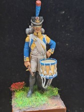 figurine Tambour  D Infanterie 1er Empire metal modeles plomb 54 mm