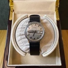 Vintage Timex 1974 Mercury Sunburst Silver Mechanical Day Date Watch 36mm - READ