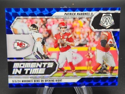 Patrick Mahomes II 2025 Panini Mosaic Moments In Time Blue 46/99