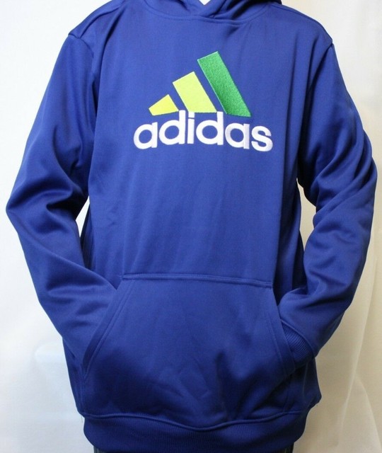 green adidas hoodie with yellow logo