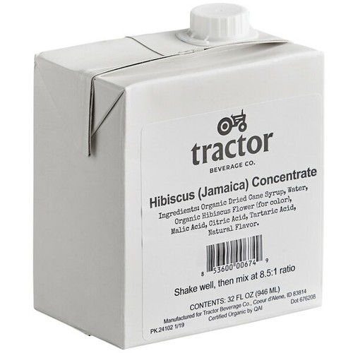 Tractor Beverage Co. Organic Hibiscus Beverage 8.5:1 Concentrate 32 oz. - 第 3/3 張圖片