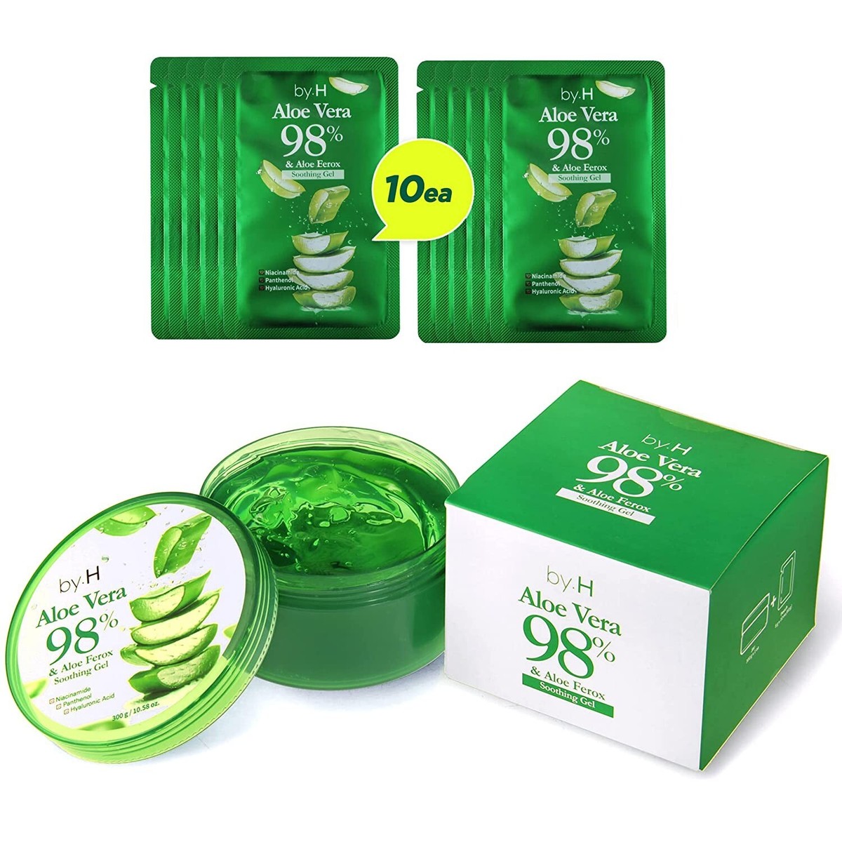 by.H Organic Aloe Vera 98% Aloe Ferox Soothing Gel Moisturizer - 1