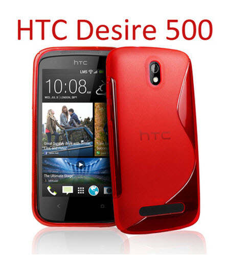 TPU gel silicone case cover S-line red for HTC Desire 500 - Picture 1 of 1